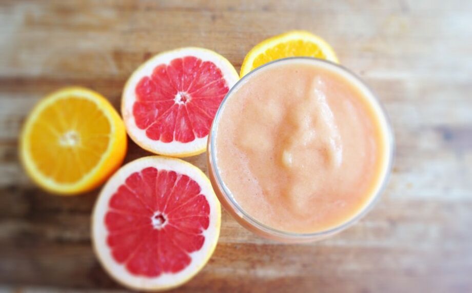 grapefrukt och apelsinsmoothie för viktminskning